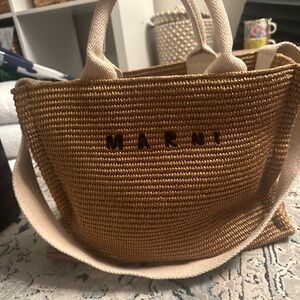 Marni Brown Small Basket Bag